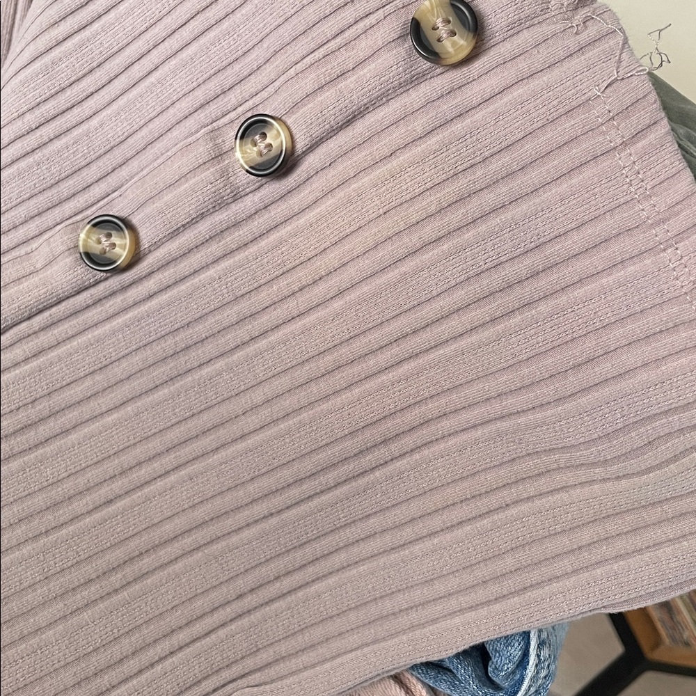 DONATED——Mudd | Light Pink Ribbed Faux Button Tank Top - Picture 7 of 7
